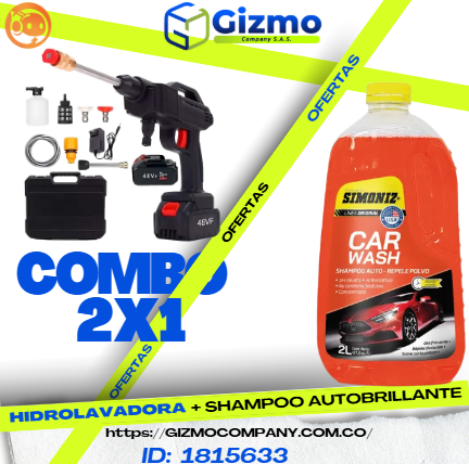 Combo Hidrolavadora 2 baterias+ Shampoo